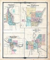 West Bend, Port Washington, Hartford, Horicon - Plan, Wisconsin State Atlas 1878